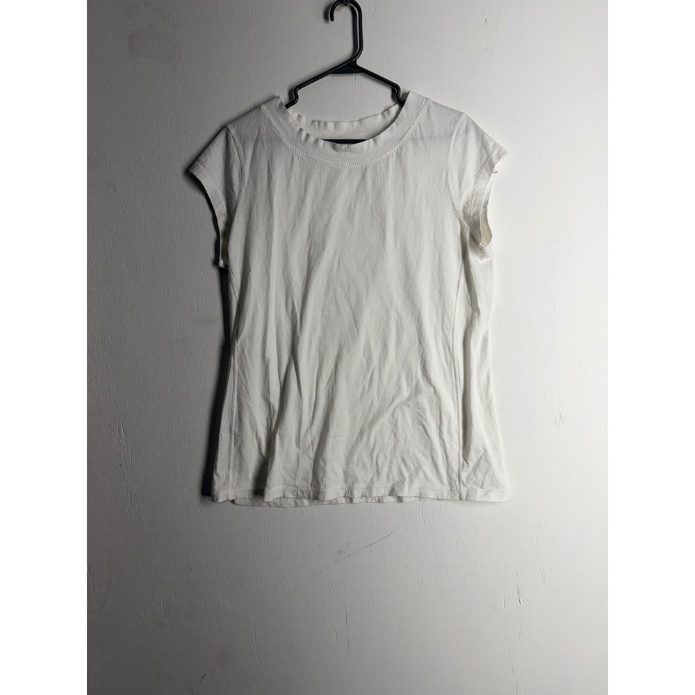George White Sleeveless Cotton Crew Neck Top XL 16/18 Solid Basic Tee